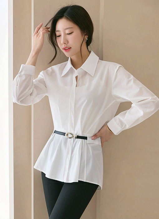 리오네 금장 벨트 SET 백 셔링 셔츠 블라우스