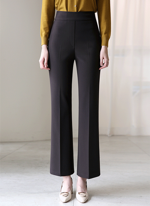 라비엘 쫀득 탄탄 스판 슬림 부츠컷 슬랙스 팬츠