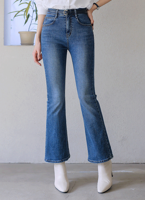 [Theonme] 크렌즈 슬림라인 히든밴딩 부츠컷 데님 팬츠