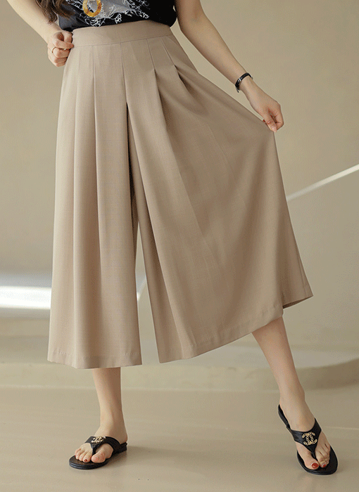 리즈나 가볍게 차르르 쿨터치 핀턱 플리츠 치마 바지 슬랙스 팬츠