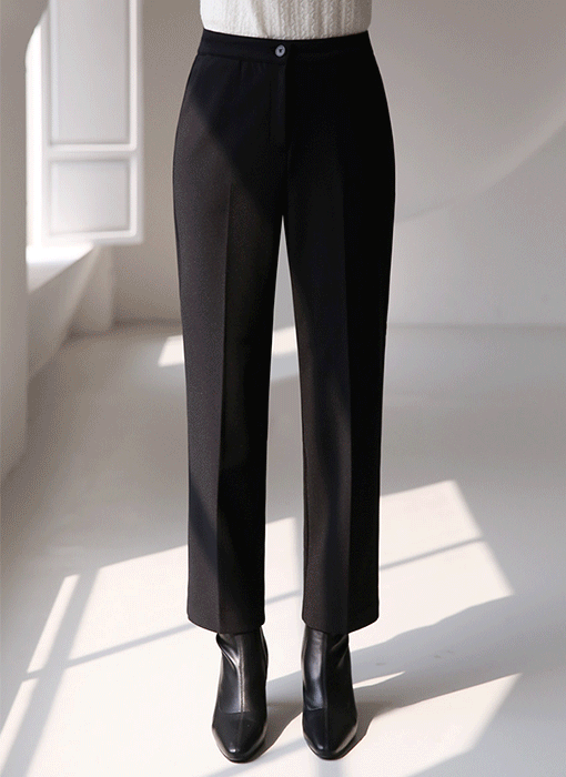 엔트로 슬림 일자 히든밴딩 베이직 슬랙스 팬츠