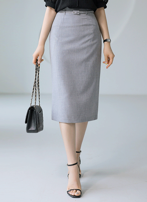 디엔베 하이웨이스트 벨트SET 슬림 H라인 펜슬 스커트