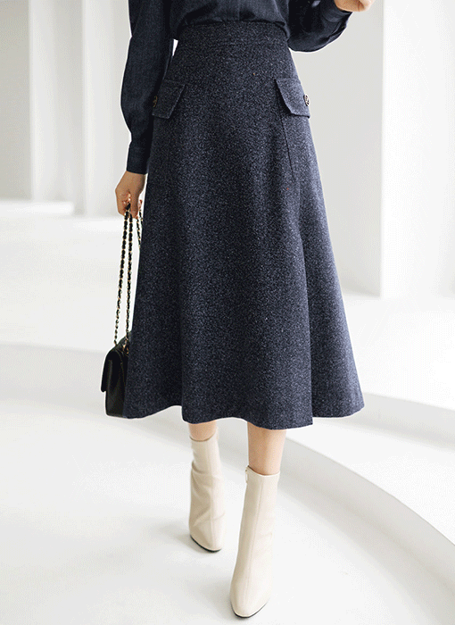 [LouisAngel] 엔디바 보카시 울 블렌딩 L라인 스커트